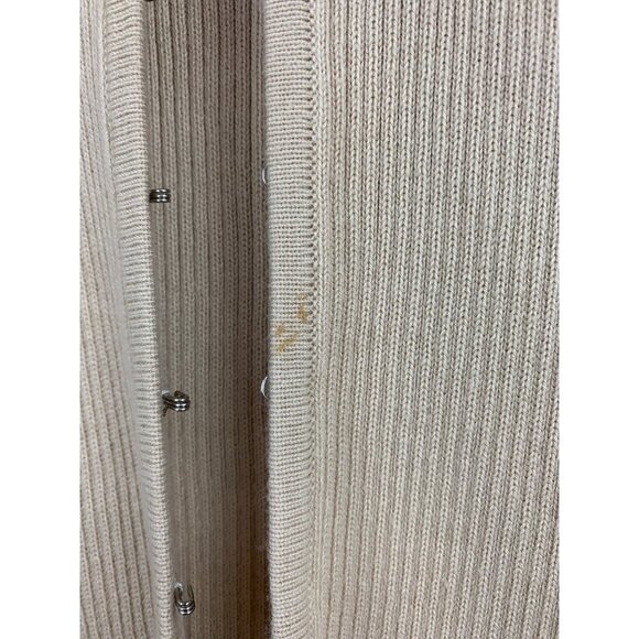 Gap Womens XS Beige Ribbed Cotton Cardigan Sweater - Picture 4 of 4